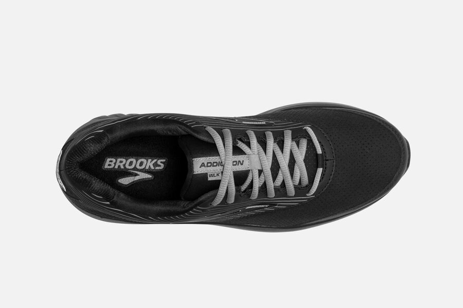 Brooks Addiction Walker Suede Running Shoes Mens - Black - DPEBU-5871